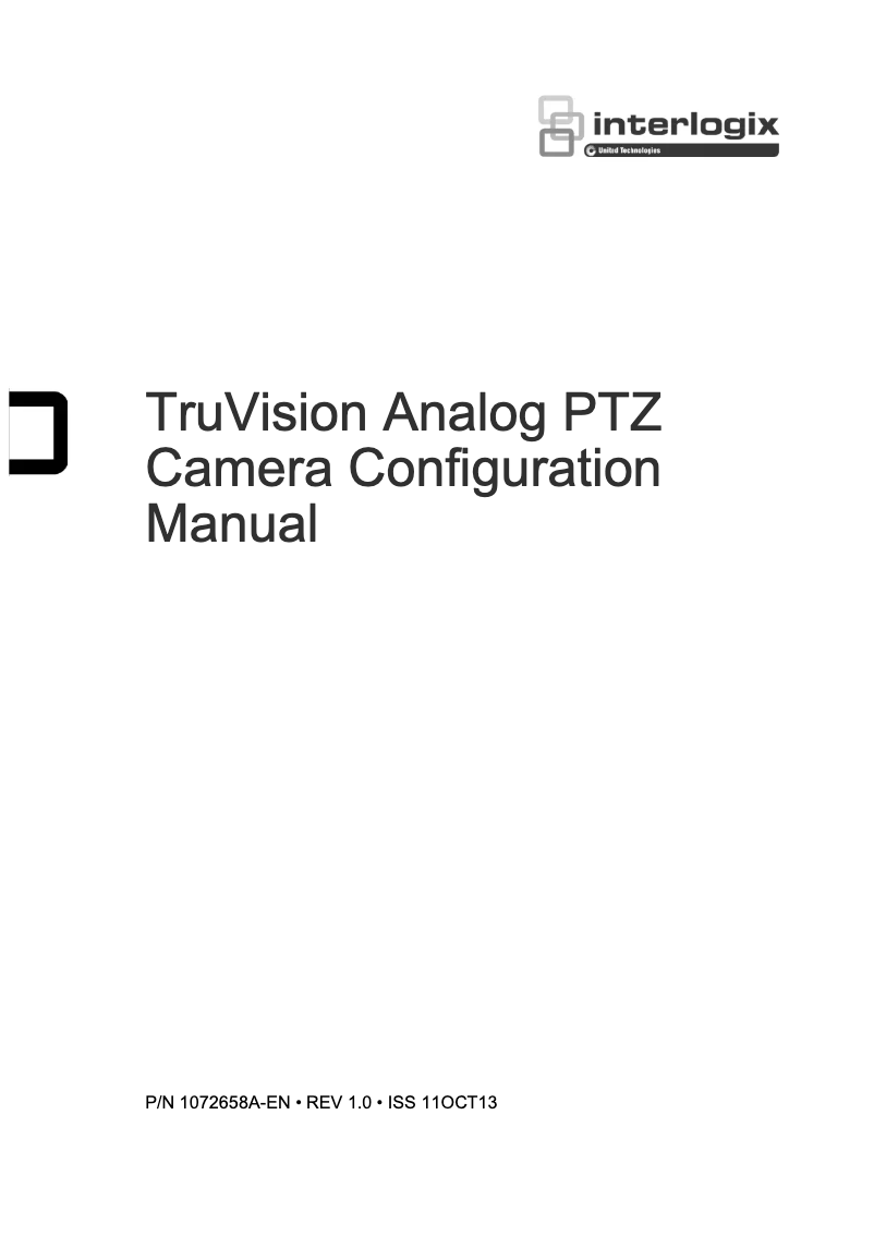 First page image of the manual for TruVision TVP-2101