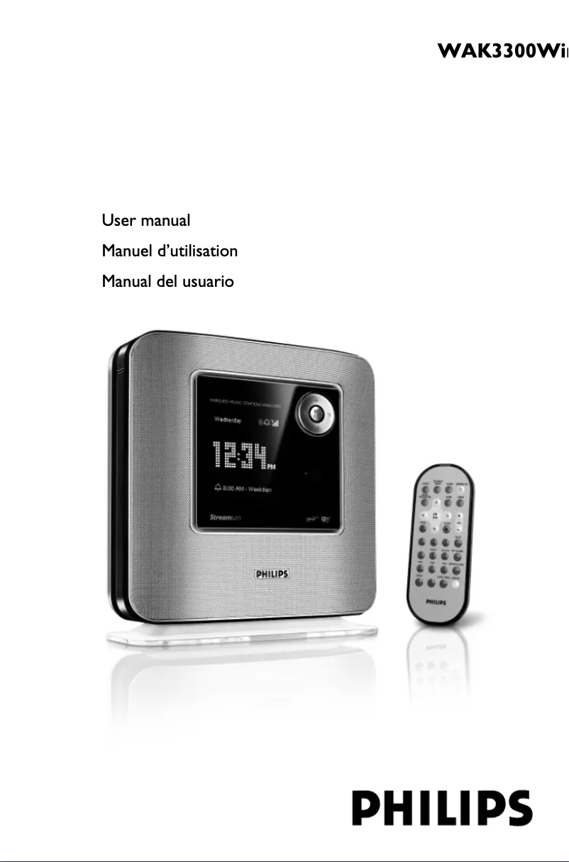Page 1 of the manual User Manual Philips WAK3300