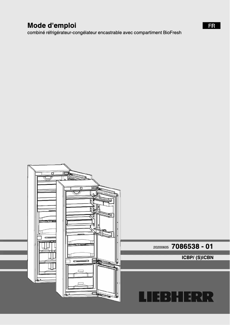 Page 1 of the manual User Manual Liebherr ICBN 3376 Premium