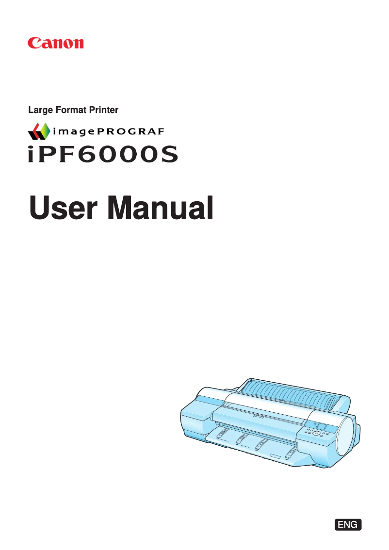 First page image of the manual for imagePROGRAF iPF6000S