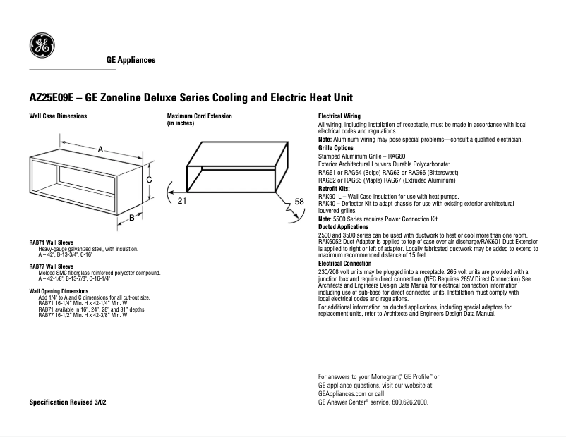 First page image of the manual for AZ25E09E5C