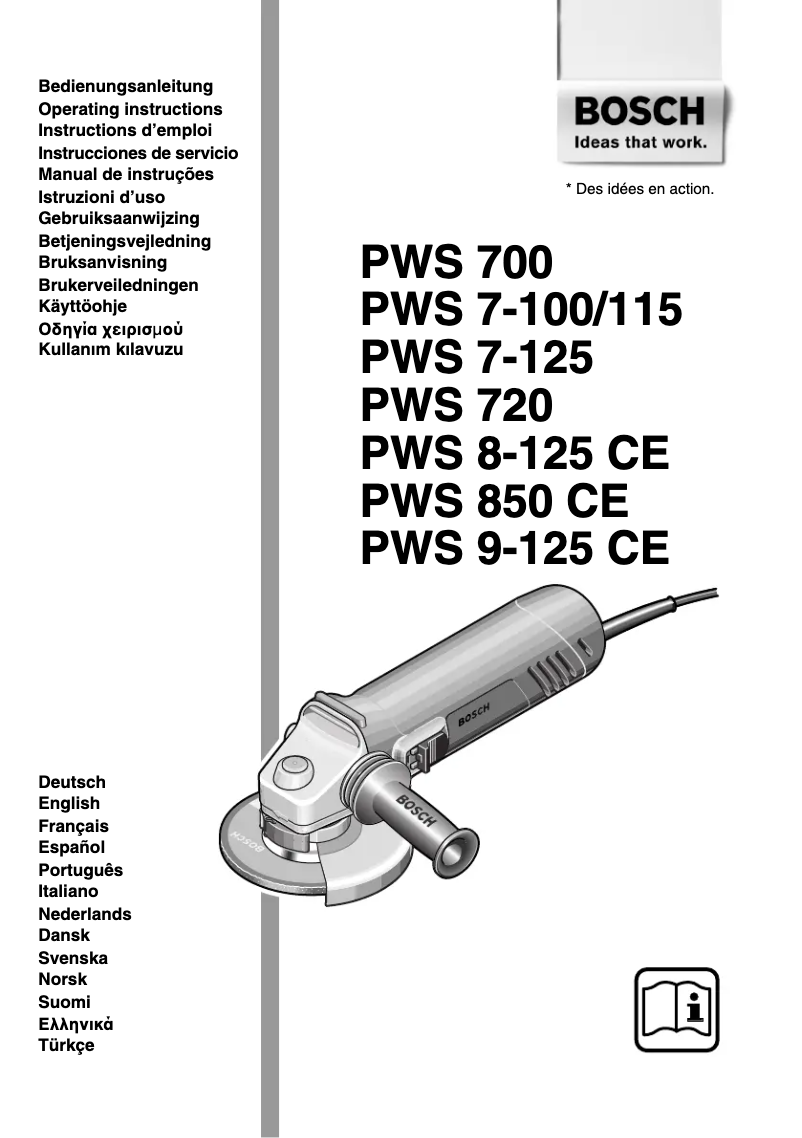 First page image of the manual for PWS 700-100