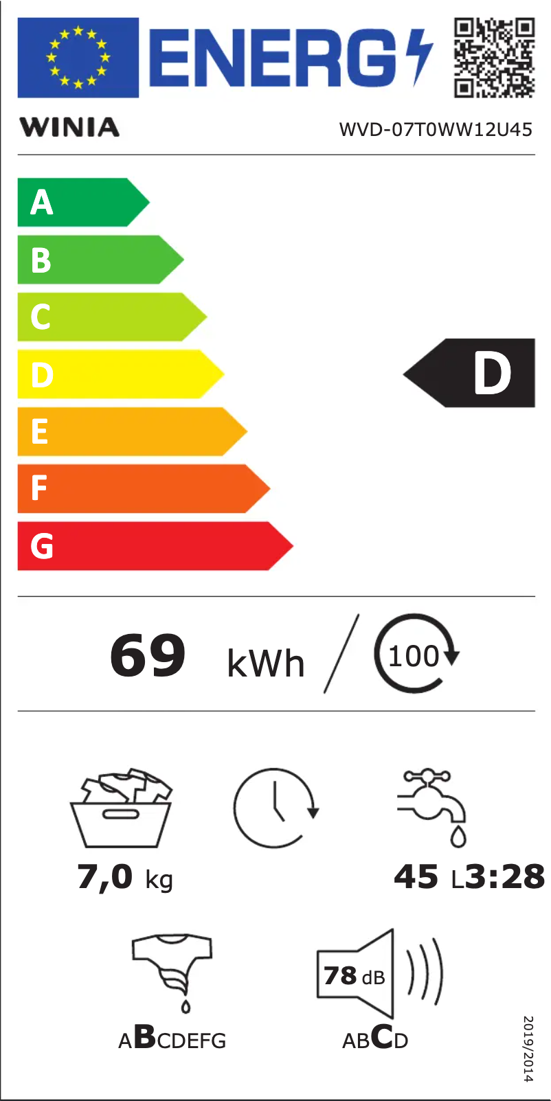 First page image of the manual for WVD-07T0WW12U45