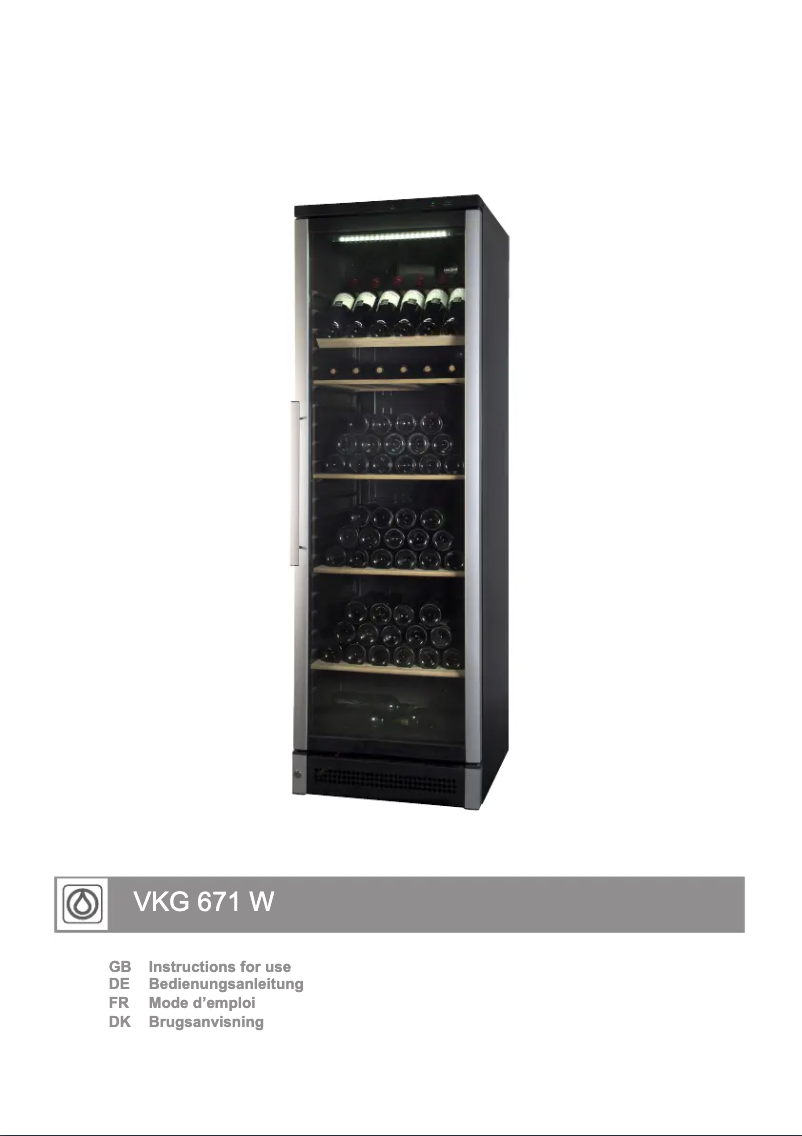 First page image of the manual for VKG 671