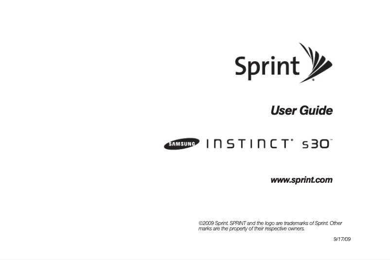 First page image of the manual for Instinct S30