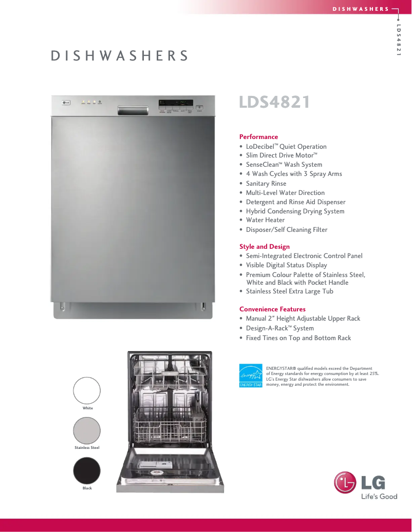 First page image of the manual for LDS4821WW