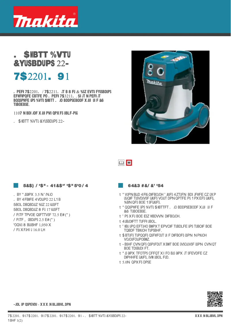 First page image of the manual for VC2201MX1