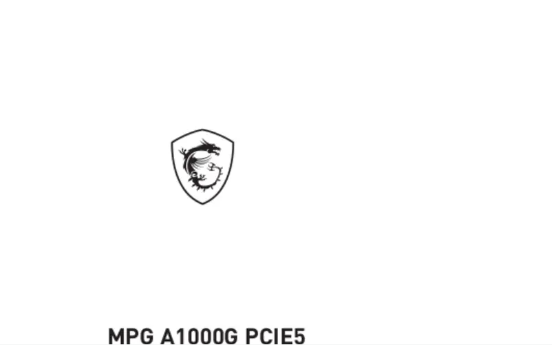 First page image of the manual for MPG A750G PCIE5