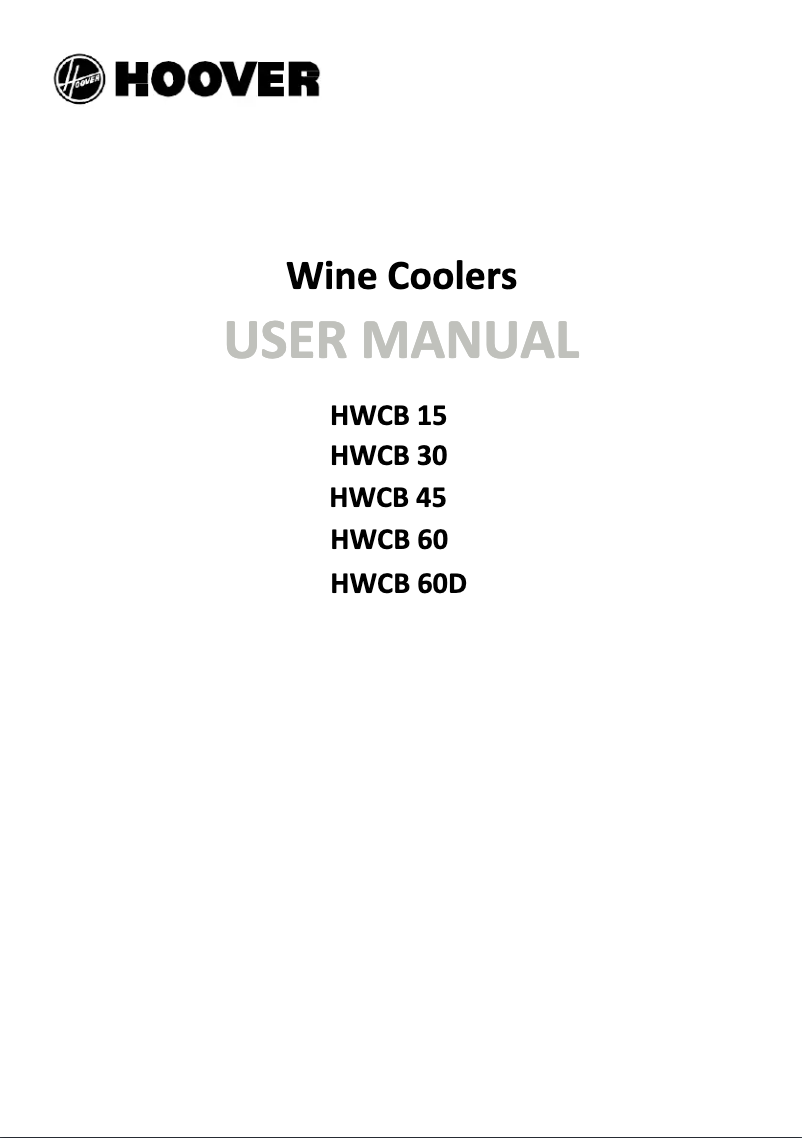 Page 1 of the manual Instruction Manual Hoover HWCB 30