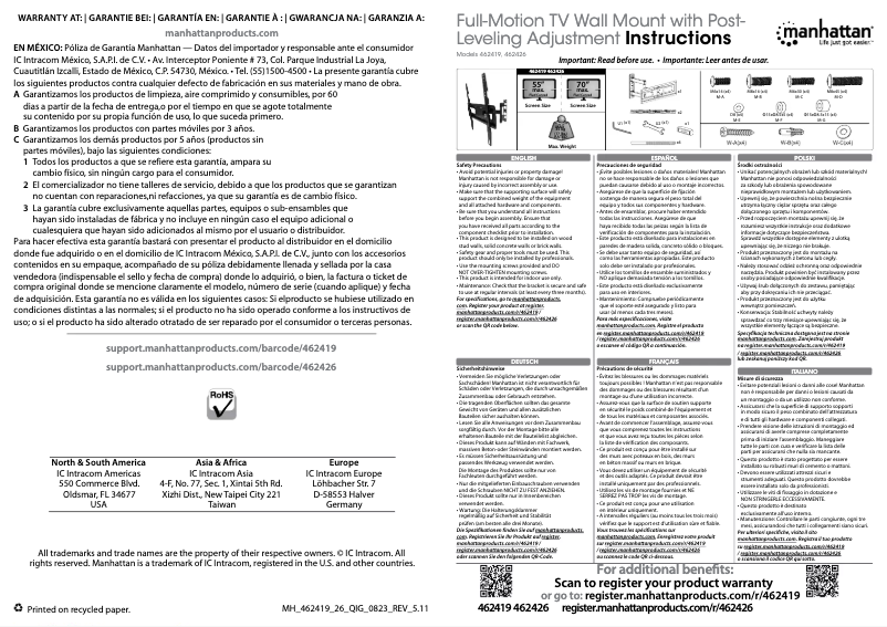 First page image of the manual for 462426