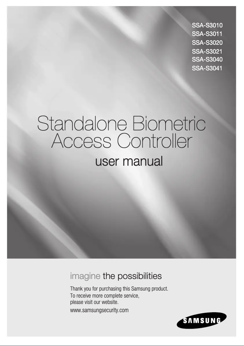 Page 1 of the manual User Manual Samsung SSA-S3010