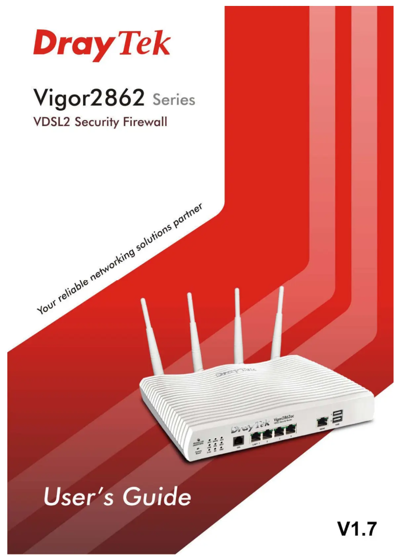First page image of the manual for Vigor 2862BN