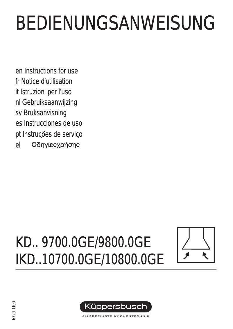 First page image of the manual for IKD 10700.0
