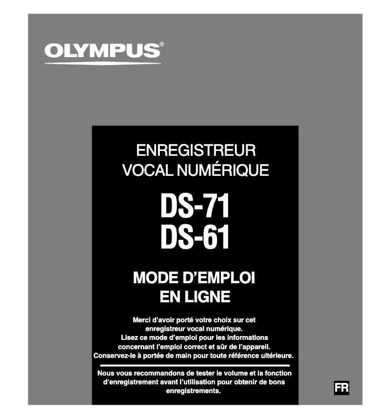 First page image of the manual for DS-71