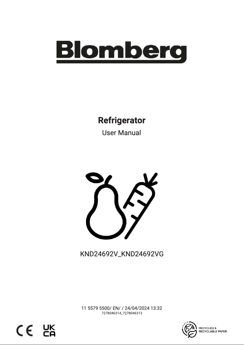 First page image of the manual for KND24692V