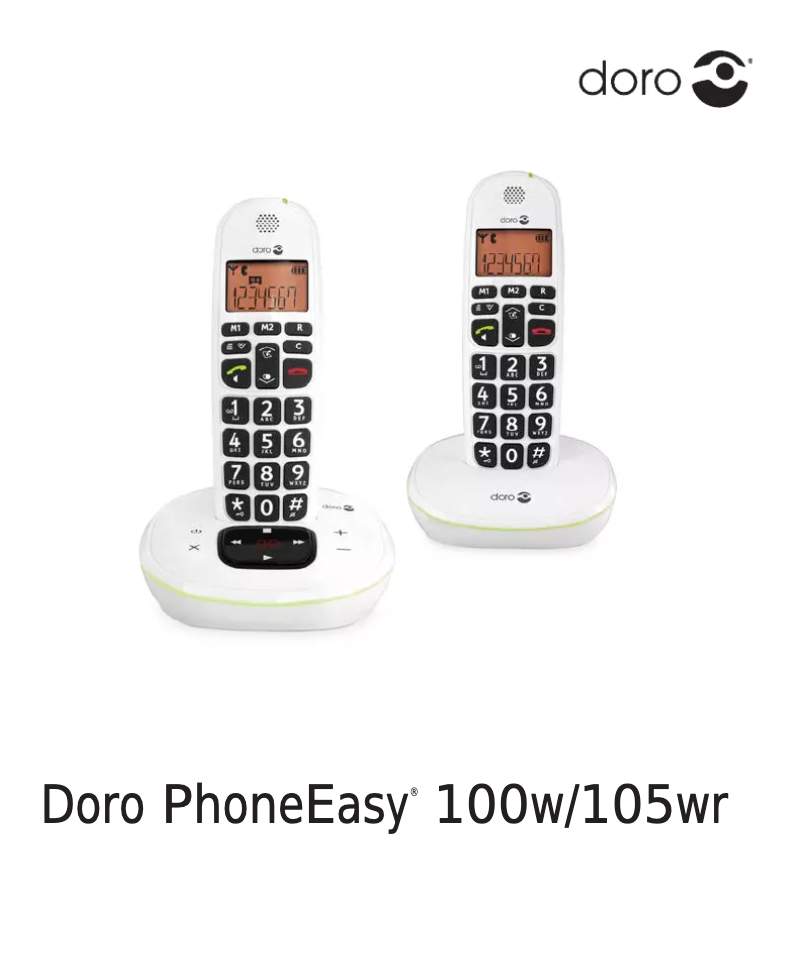 Page 1 of the manual User Manual Doro PhoneEasy 105wr