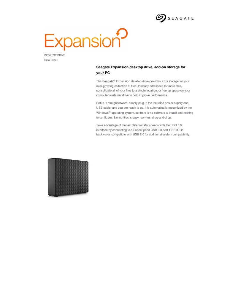 First page image of the manual for Expansion STEB10000400