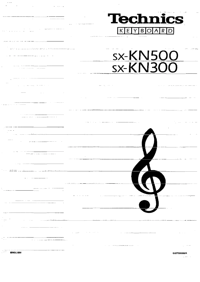 First page image of the manual for SX-KN300