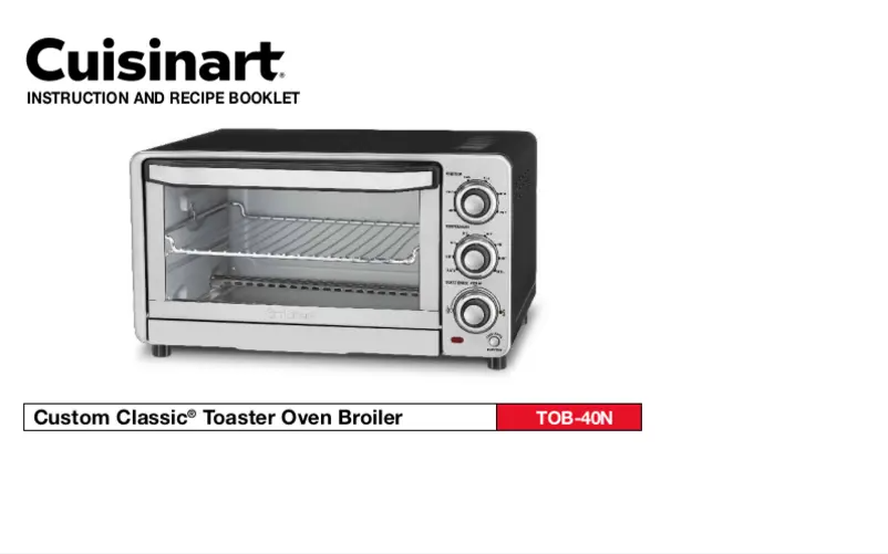 First page image of the manual for TOB-40N