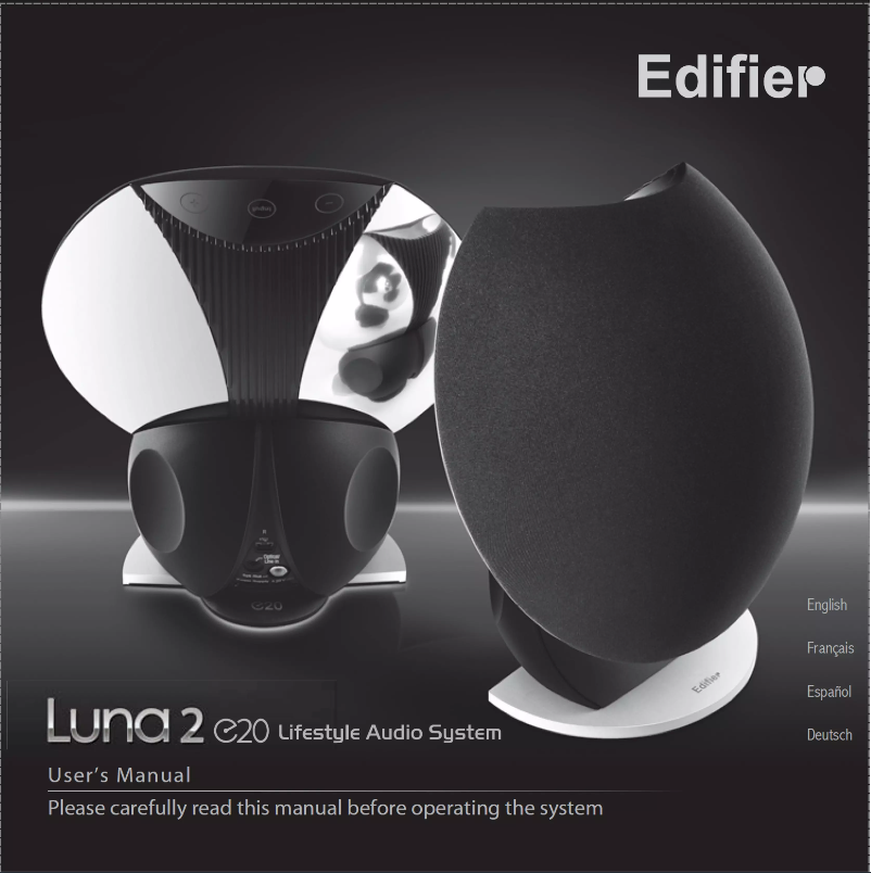 Page 1 of the manual User Manual Edifier E20-b