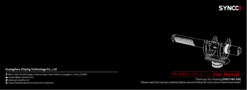 Page 1 of the manual User Manual Synco Mic-D30
