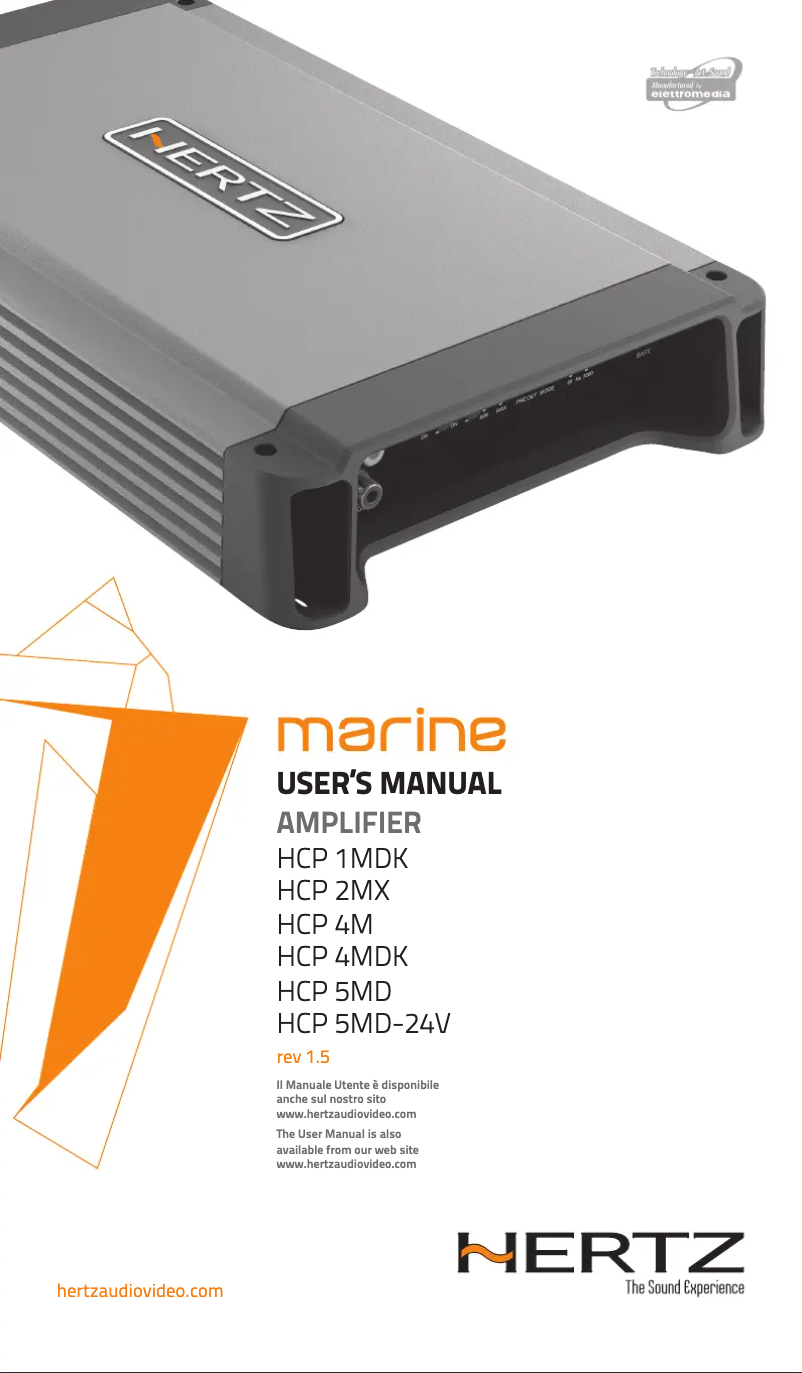 Image de la première page du manuel de l'appareil HCP 2MX