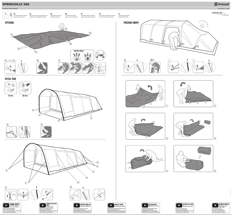 Page 1 of the manual Instruction Manual Outwell Springville 5SA