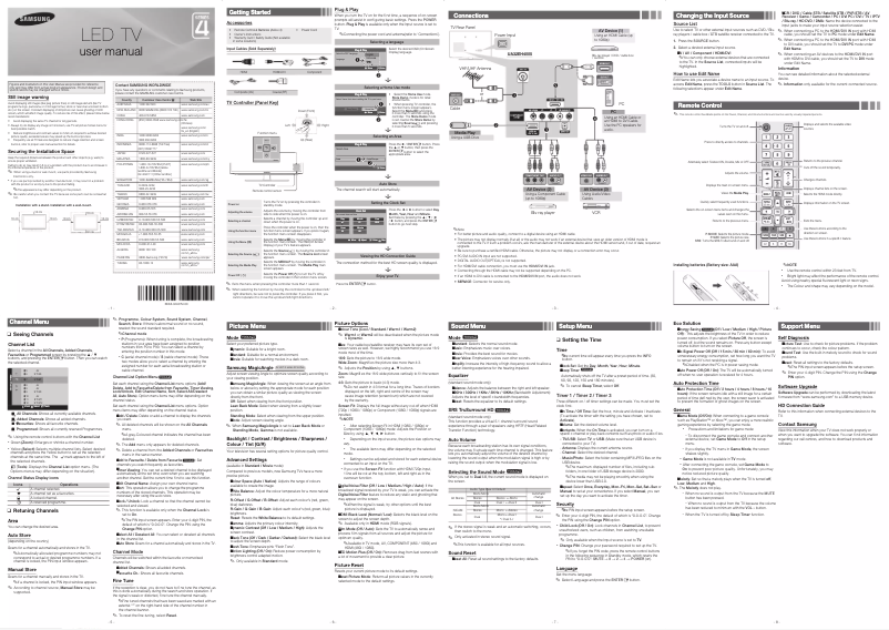 First page image of the manual for UA32EH4005R
