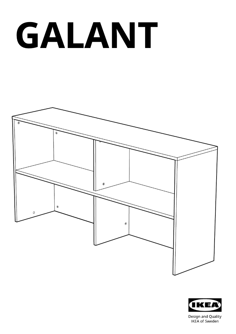 Page 1 of the manual User Manual Ikea GALANT 403.644.18