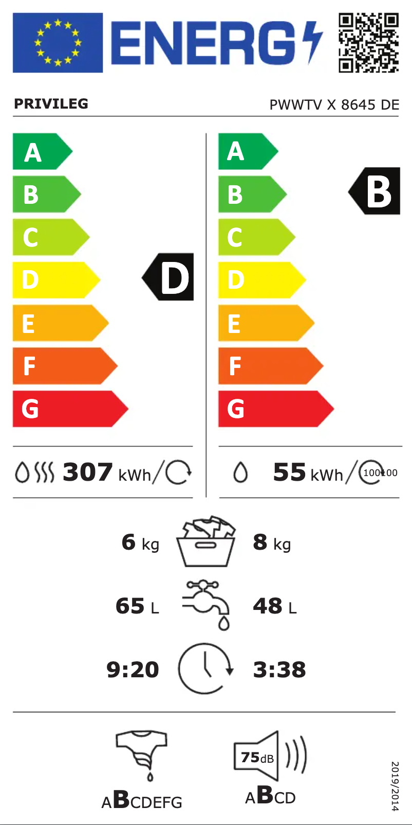 First page image of the manual for PWWTV X 8645 DE