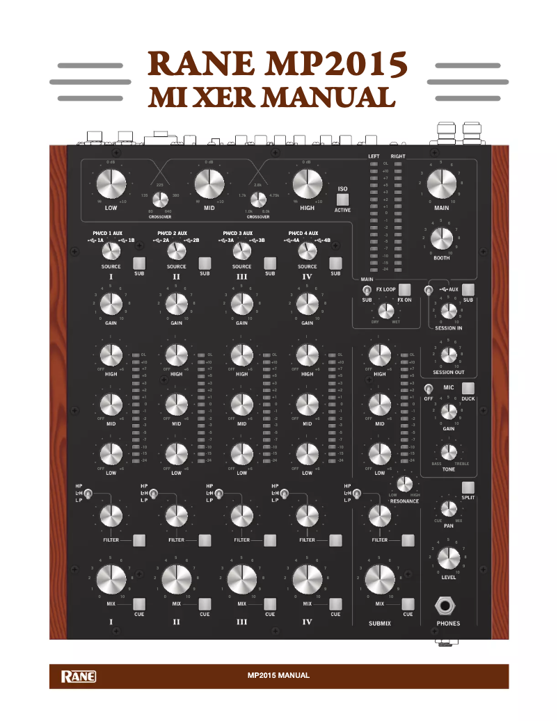 First page image of the manual for MP2015