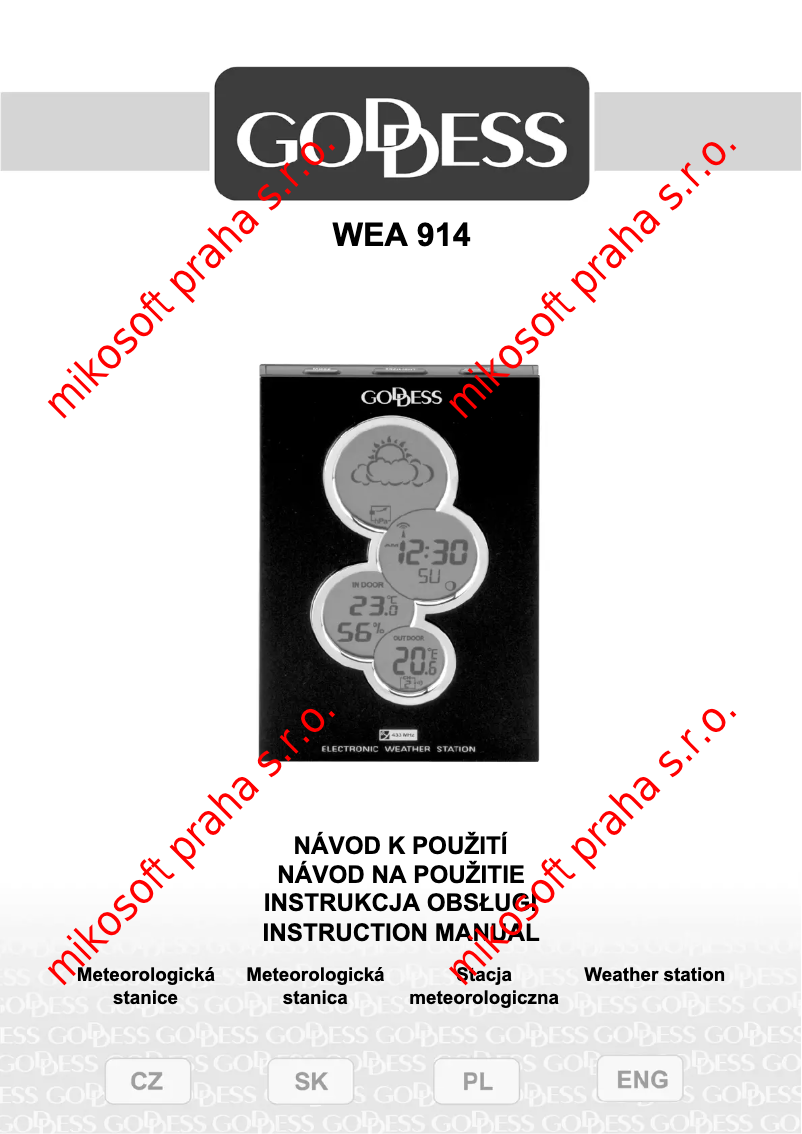 First page image of the manual for WEA 914