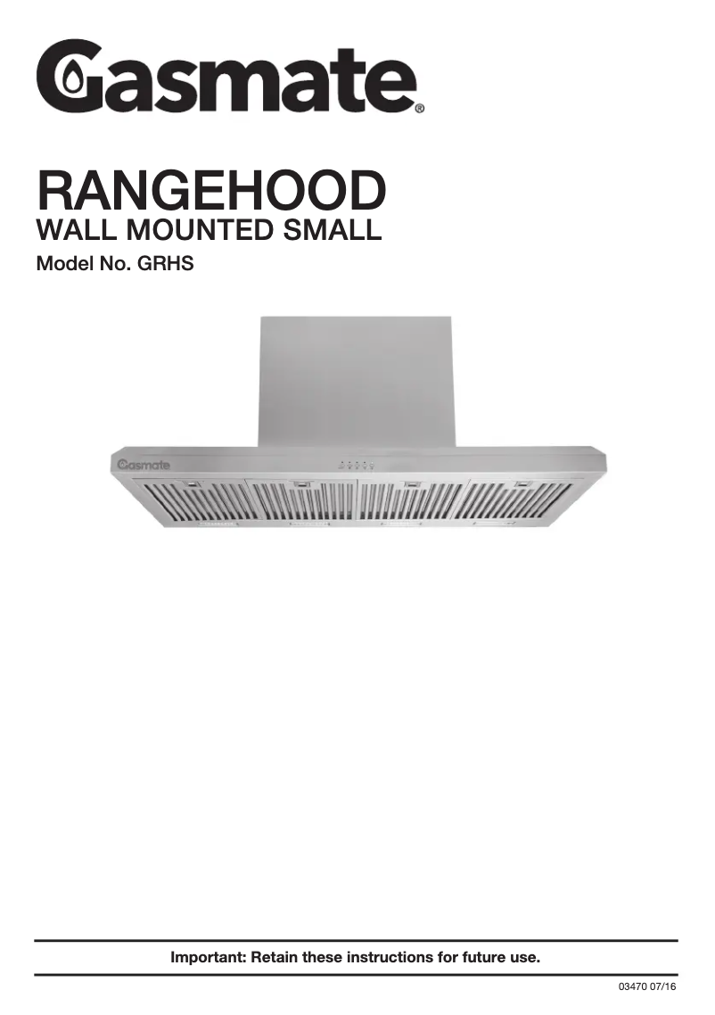 First page image of the manual for GRHS