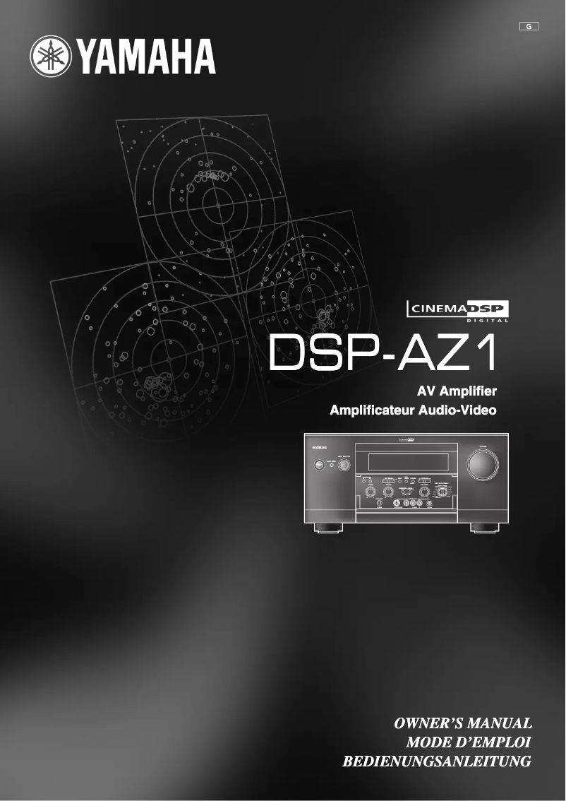 Page 1 of the manual User Manual Yamaha DSP-AZ1