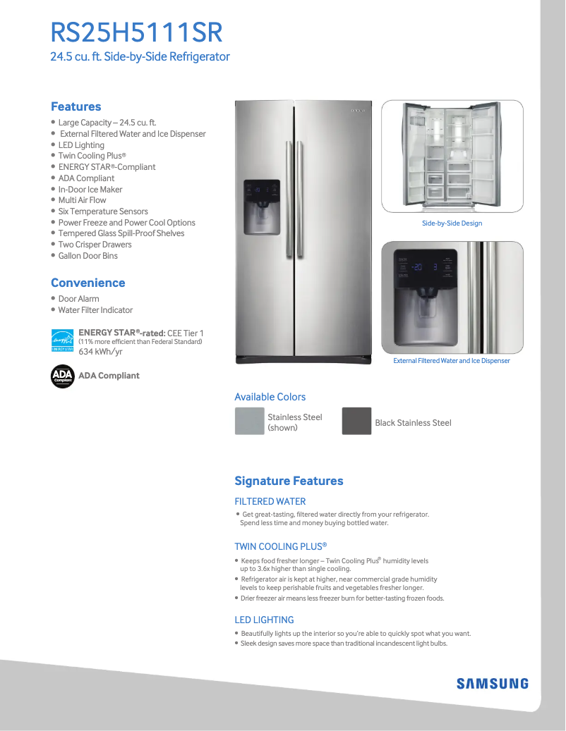 First page image of the manual for RS25H5111