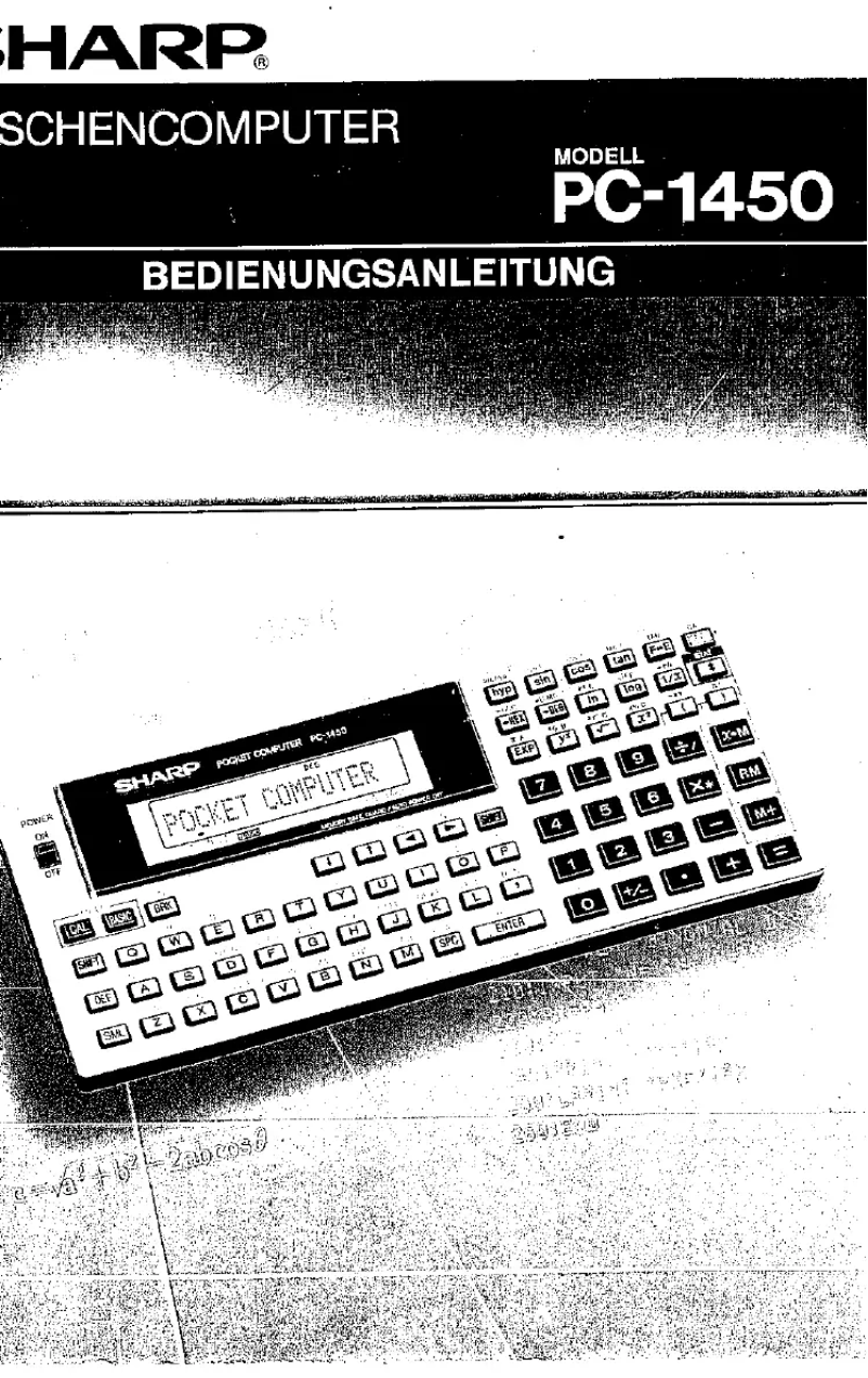 Image de la première page du manuel de l'appareil PC1450