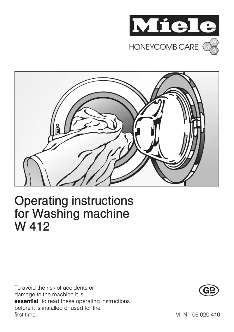 First page image of the manual for W412