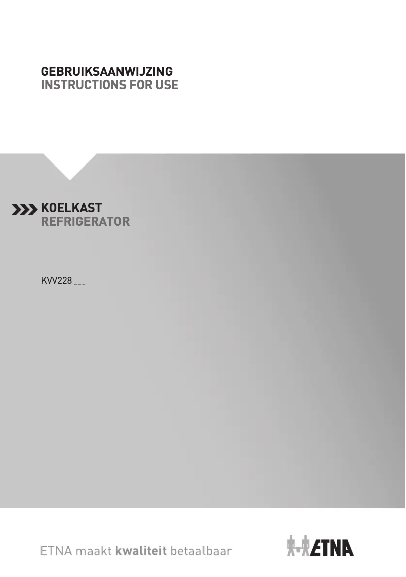 Page 1 of the manual User Manual Etna KVV228ZWA