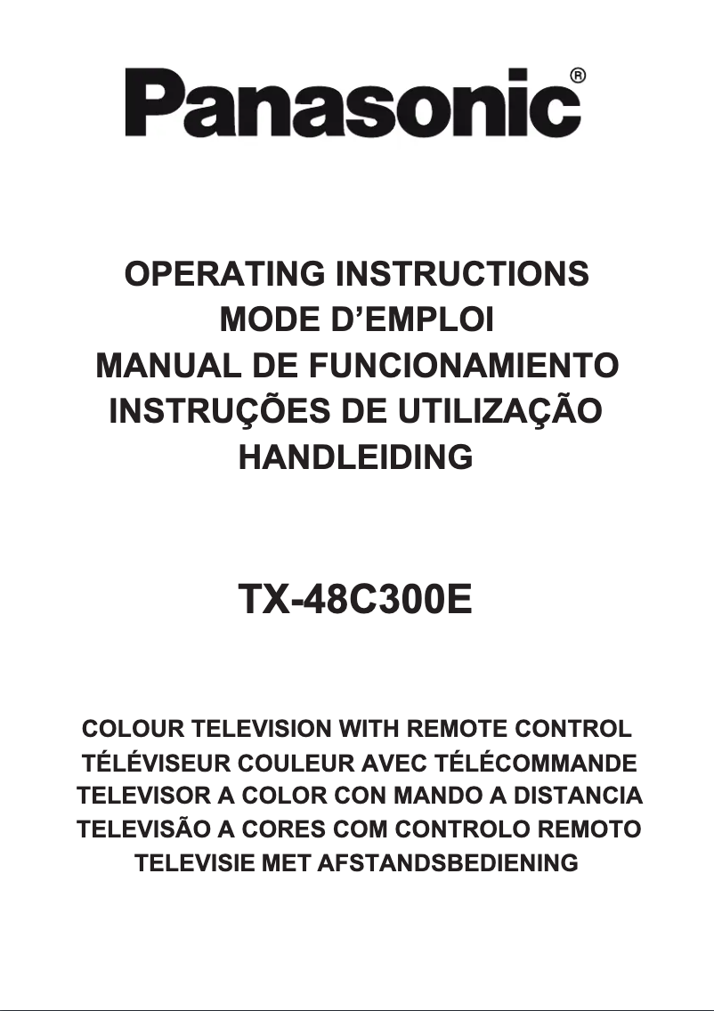 Page 1 of the manual User Manual Panasonic Viera TX-48C300E