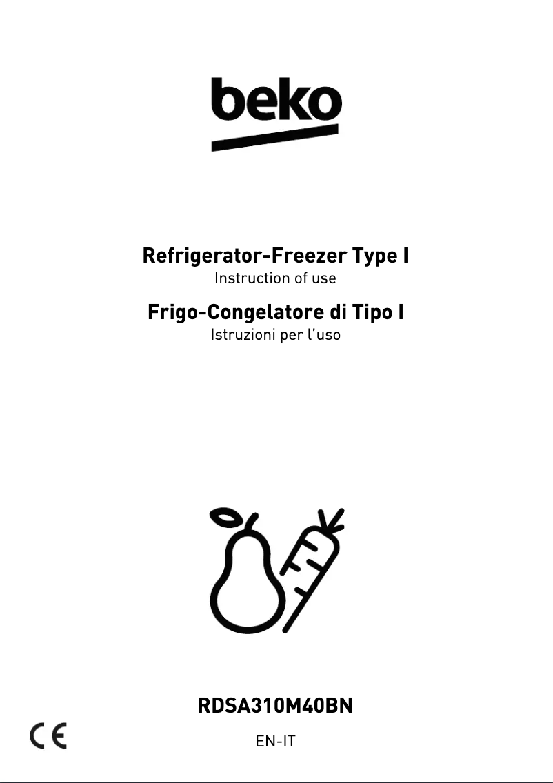 Page 1 of the manual User Manual Beko RDSA310M40BN