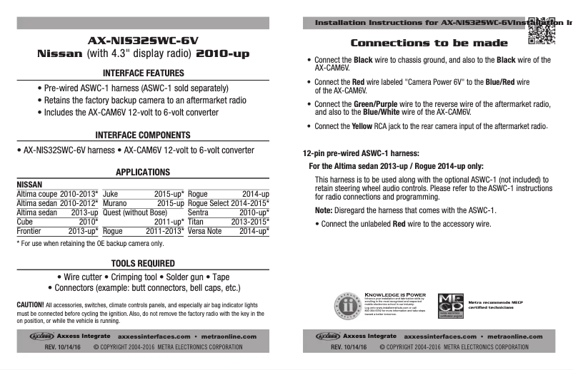 Page 1 of the manual User Manual AXESS AX-NIS32SWC-6V