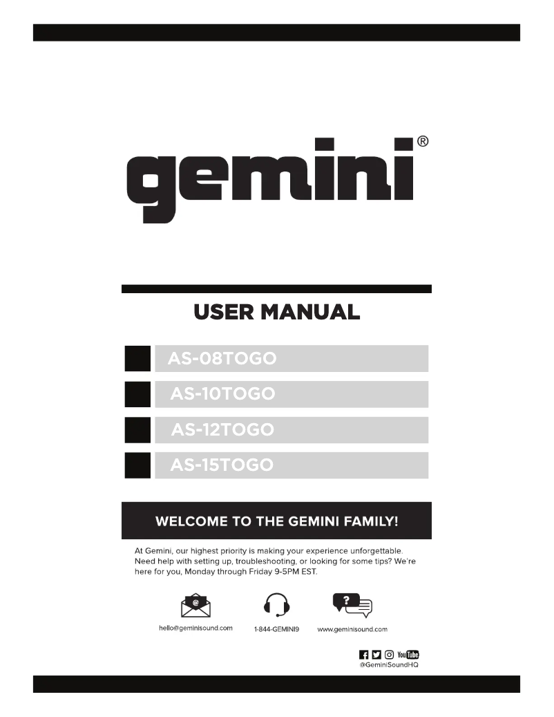 Image de la première page du manuel de l'appareil AS-08TOGO