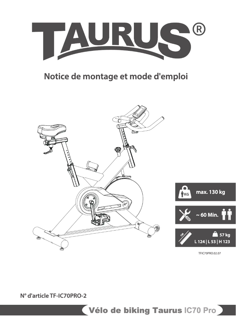 First page image of the manual for IC70 Pro