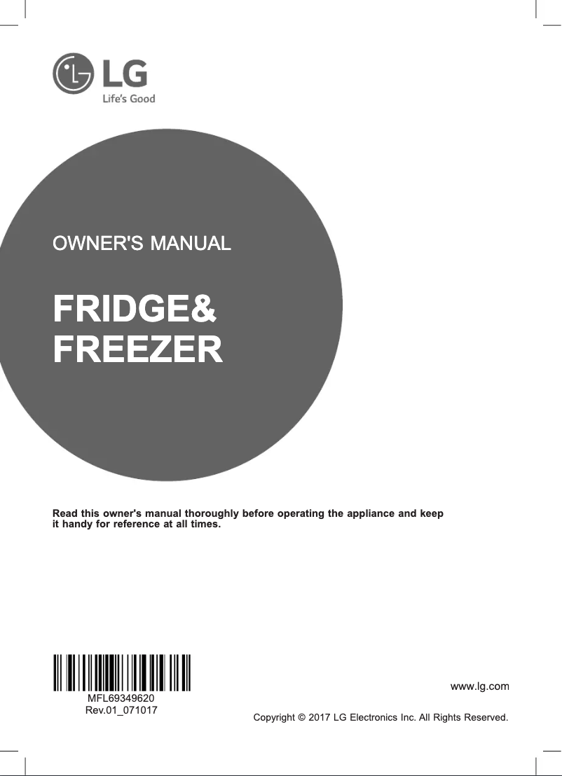 Page 1 of the manual User Manual LG GW-B439SLFZ