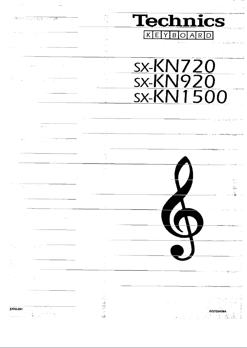 First page image of the manual for SX-KN1500