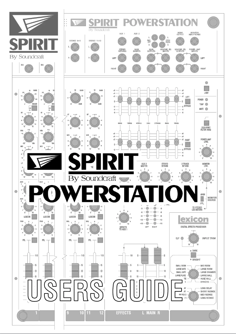 First page image of the manual for Spirit Powerstation