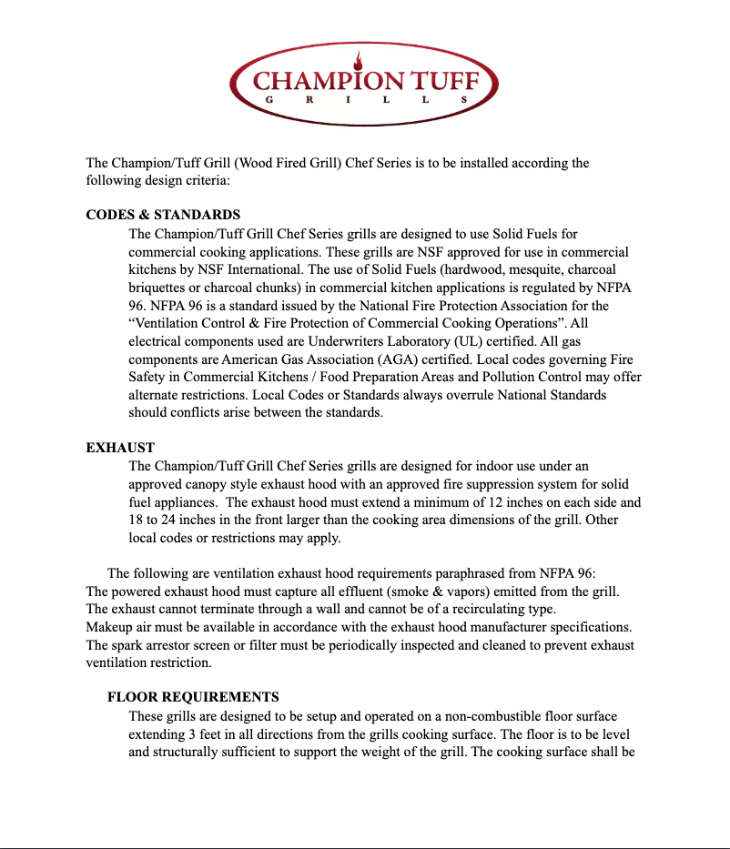 Page 1 of the manual User Manual Champion Tuff Grills CG 52