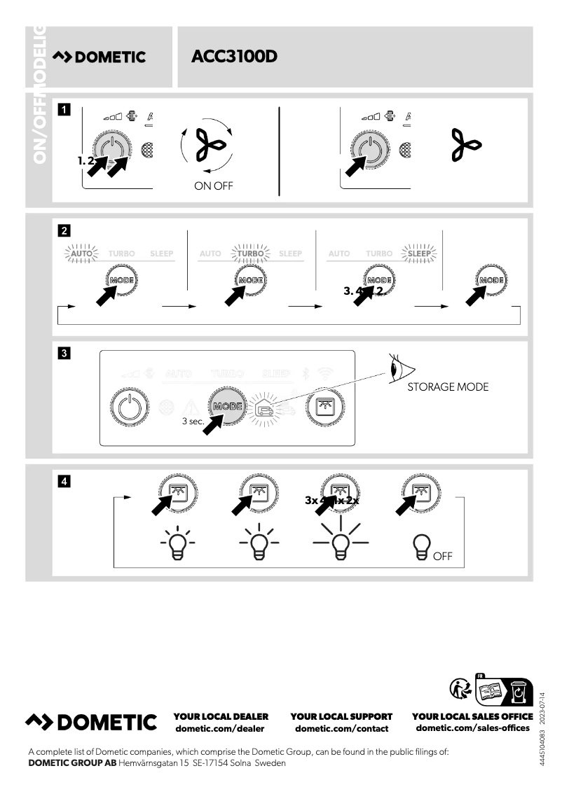 Image de la première page du manuel de l'appareil ACC3100D