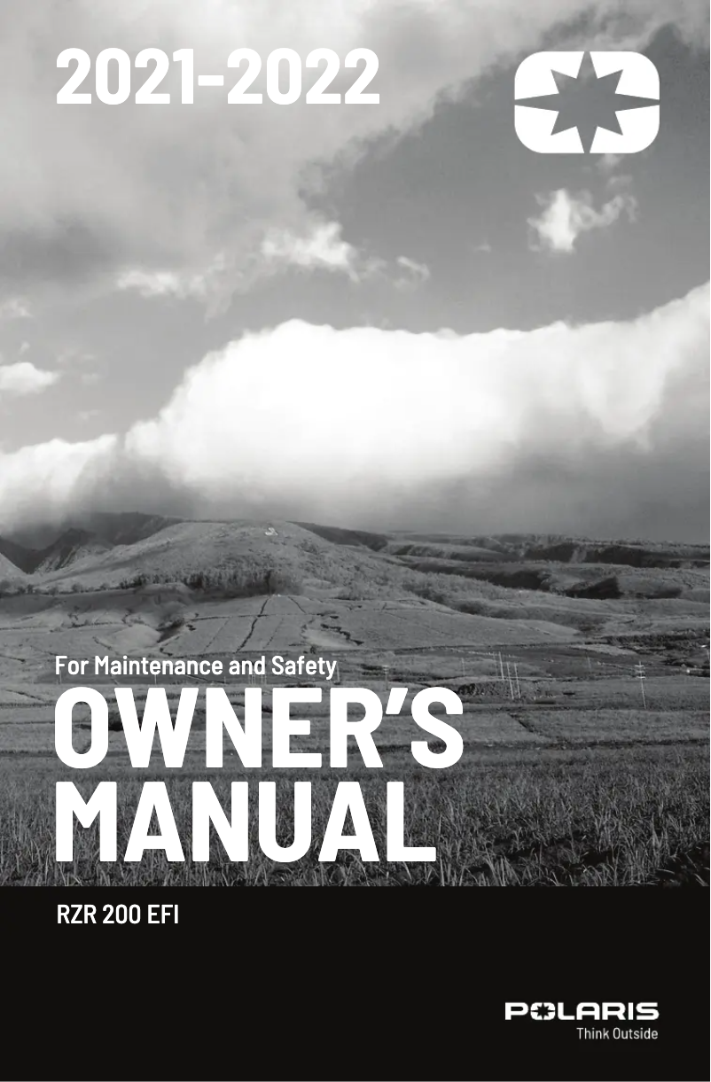 First page image of the manual for RZR 200 EFI (2022)