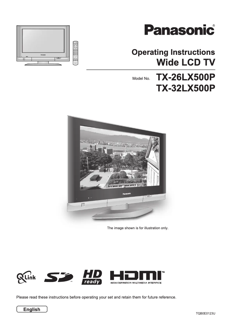 First page image of the manual for TX-26LX500P